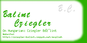 balint cziegler business card